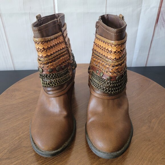 Buckle Bull Boxer Women’s Sz 7.5 Ankle Booties, Brown, Inside Zipper, EUC - Picture 5 of 11